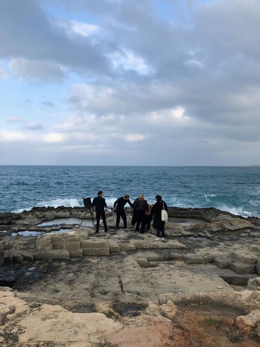 On location by the sea